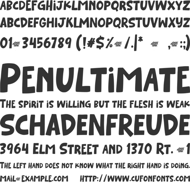 Youthful font preview