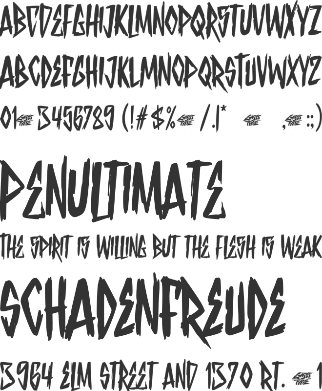 Wengi font preview