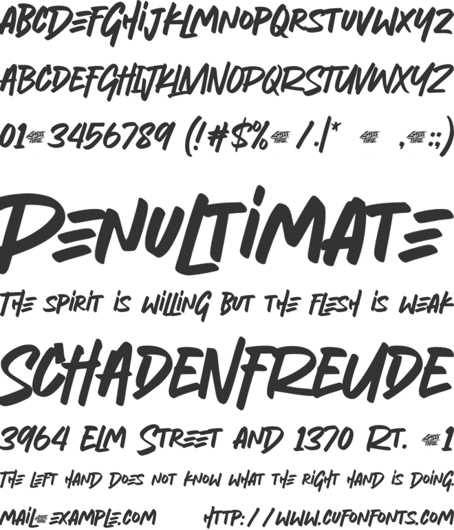 Urban Haze font preview