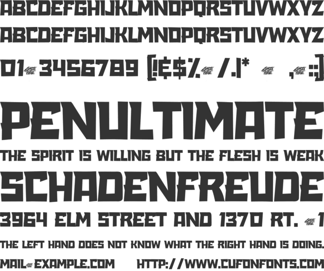 Zephyria font preview