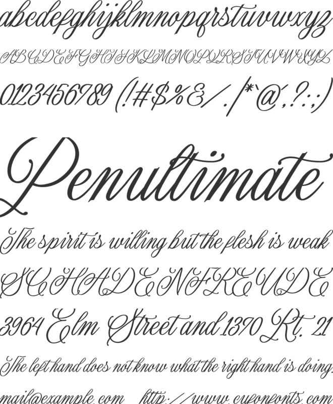 Romantyc Harmony font preview