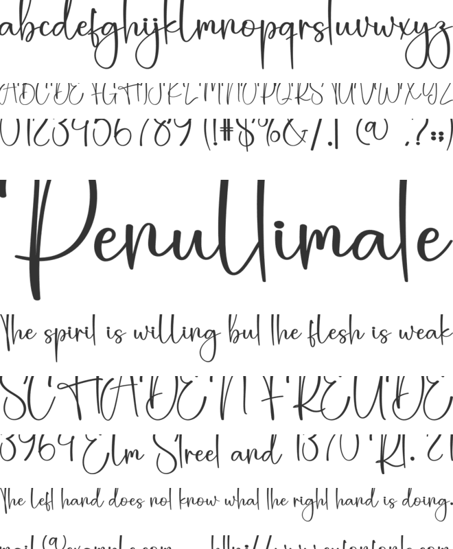 Greathing font preview