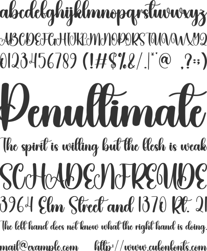 Winter Award font preview