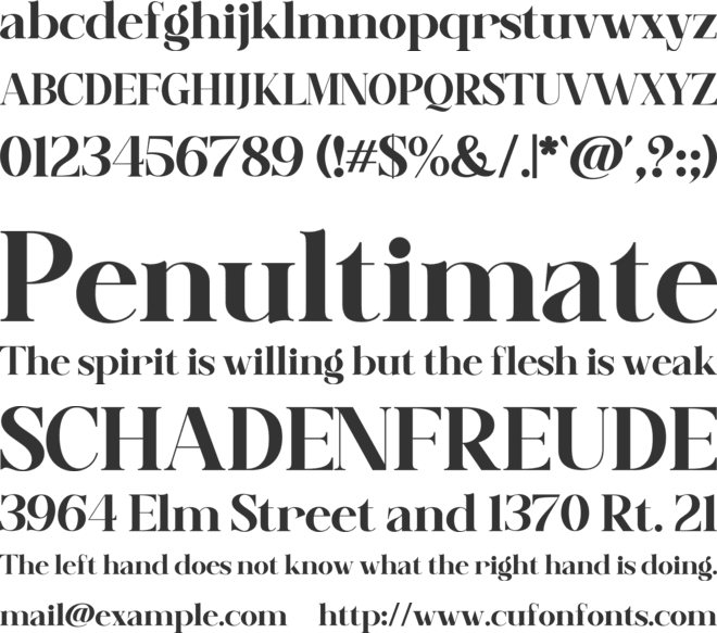 Bedicta Hosta font preview