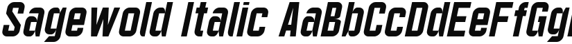 Sagewold Italic font