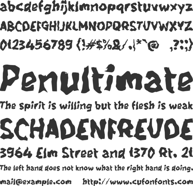 Tabias font preview