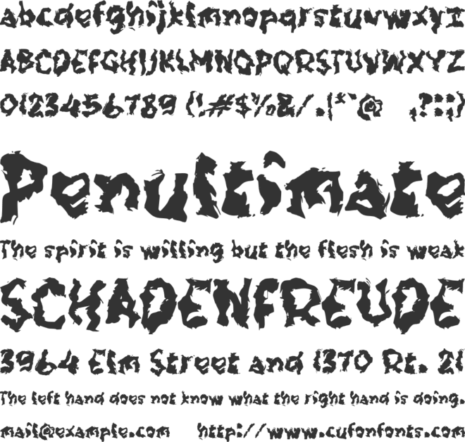 Tabah font preview