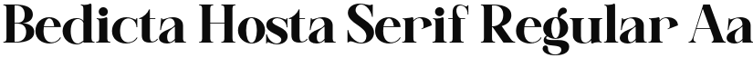 Bedicta Hosta Serif Regular font