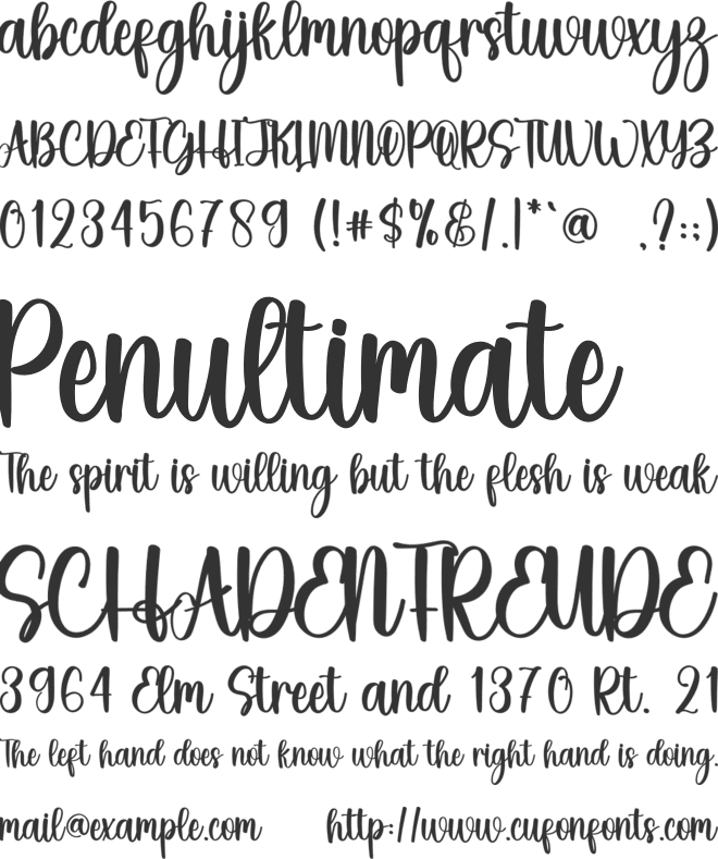 Hamster font preview