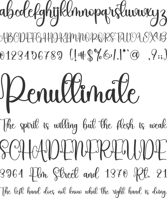 Heartly font preview