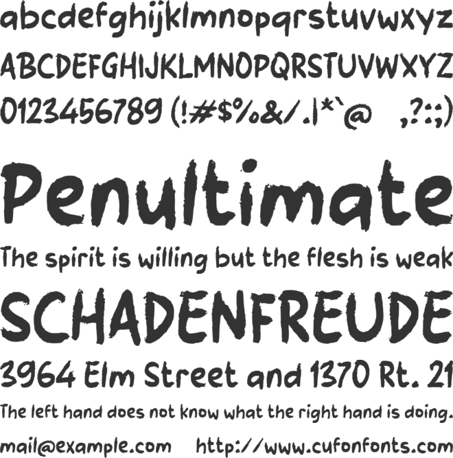 Tabient font preview