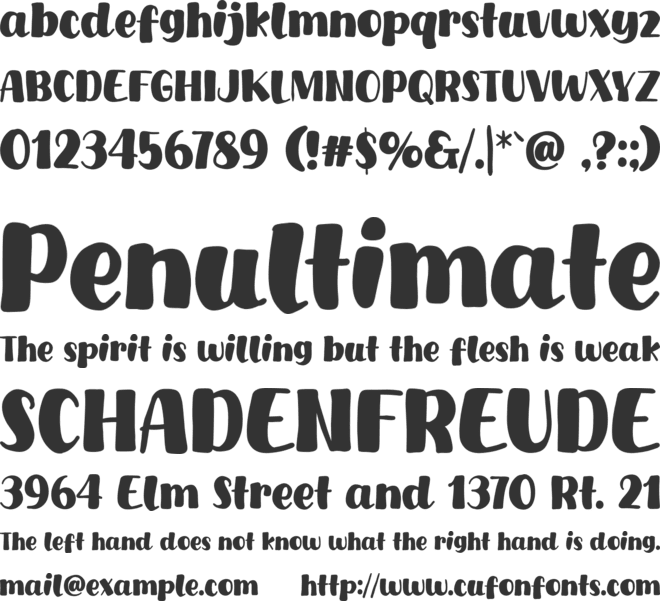 Luckybar font preview