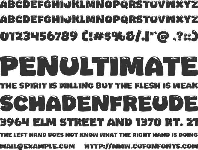 Jhon Cream font preview