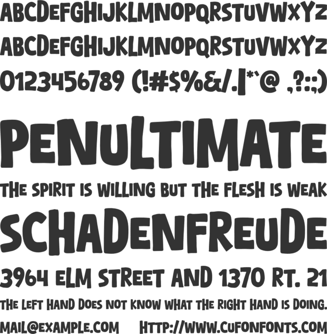 Yay Holiday font preview