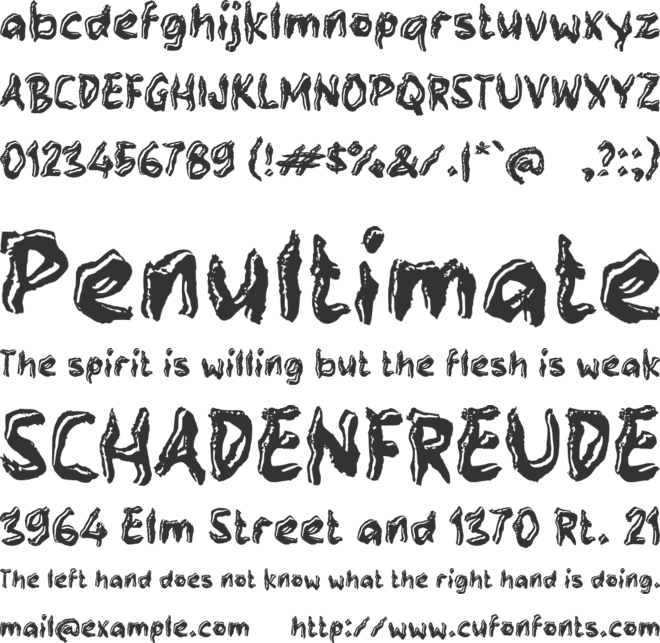 Tagrow font preview