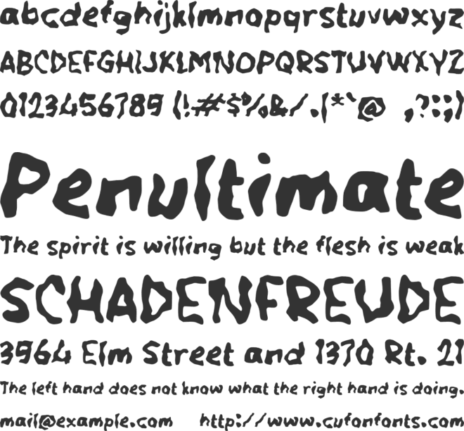 Tab Tinta font preview