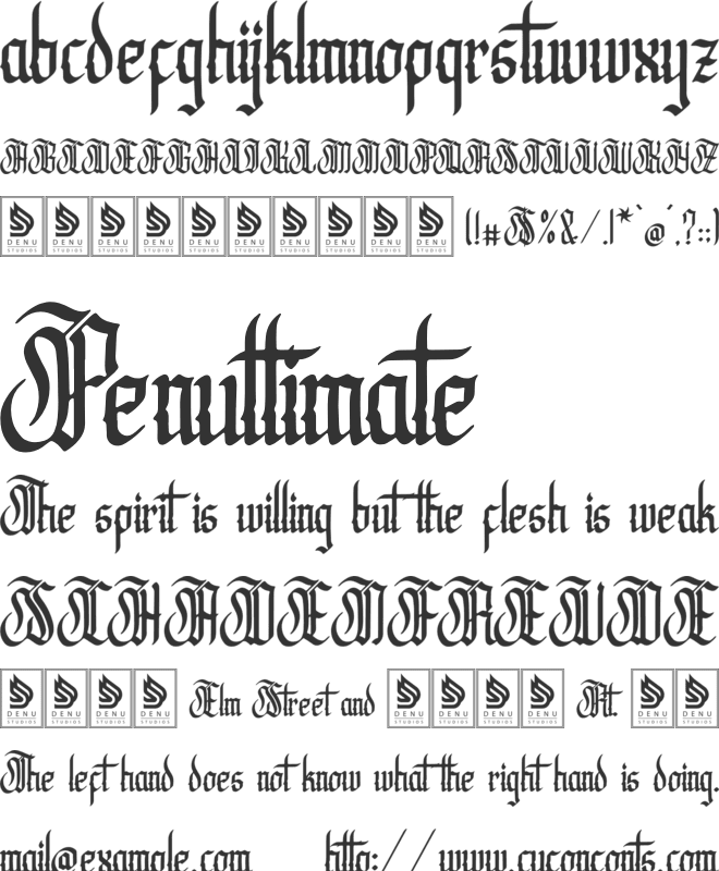 Syclone font preview