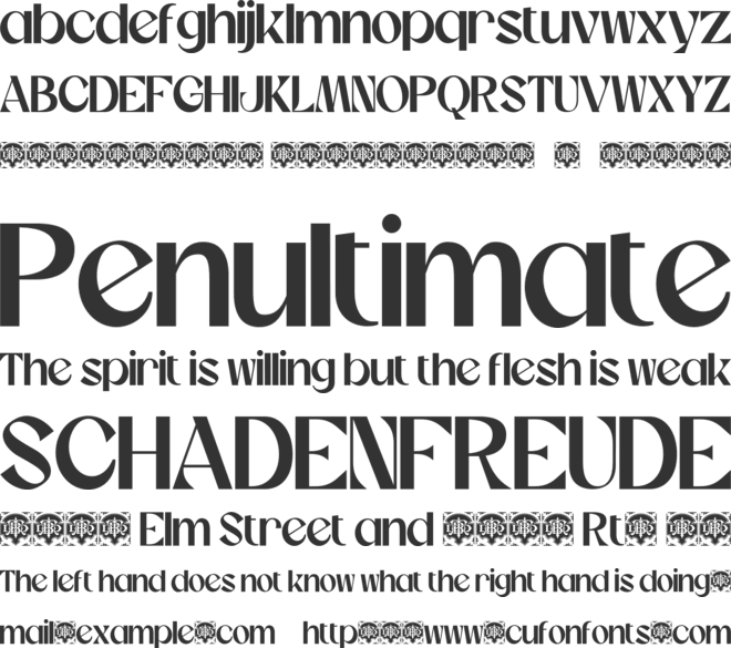 Soytus font preview