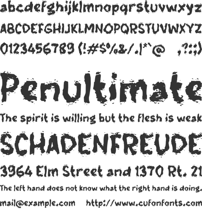 Tacake font preview