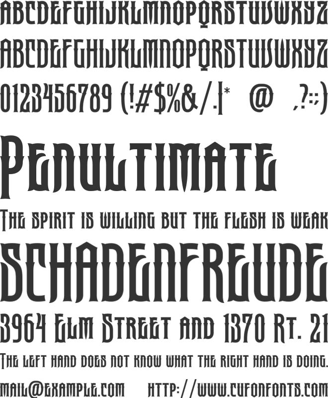 Megaroom font preview