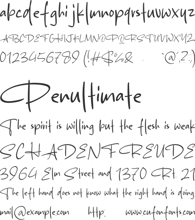 Pomoyan Sunrise font preview