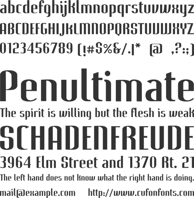 Chambers 23 font preview