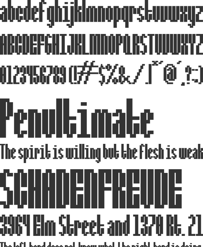 SD Beta (Original) font preview