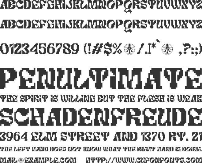 Mleitod font preview