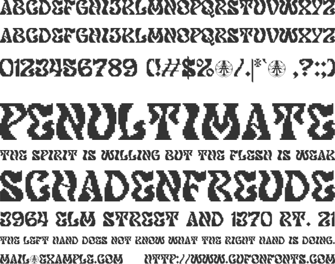 Pixelout Personal Use Only font preview