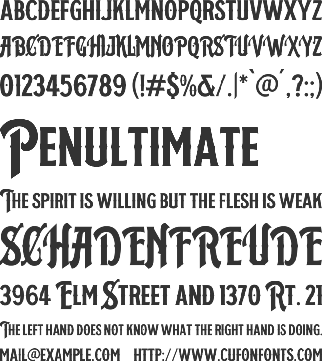 Houstonville font preview