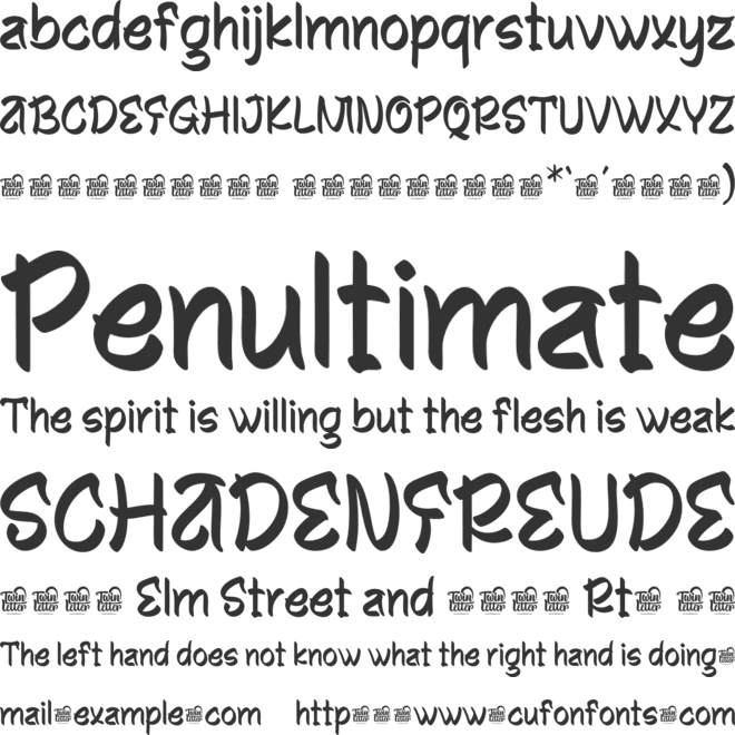 Jagrof Trial font preview