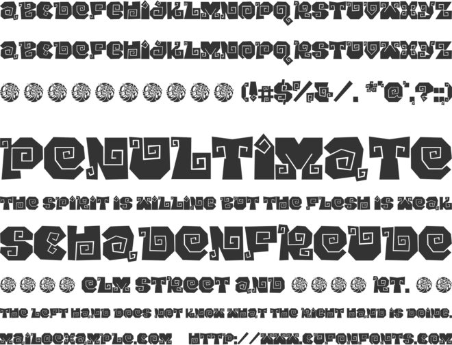 Groovy Mythos font preview