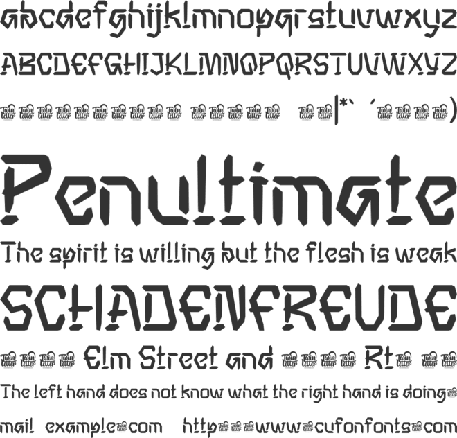 Boowan Trial font preview