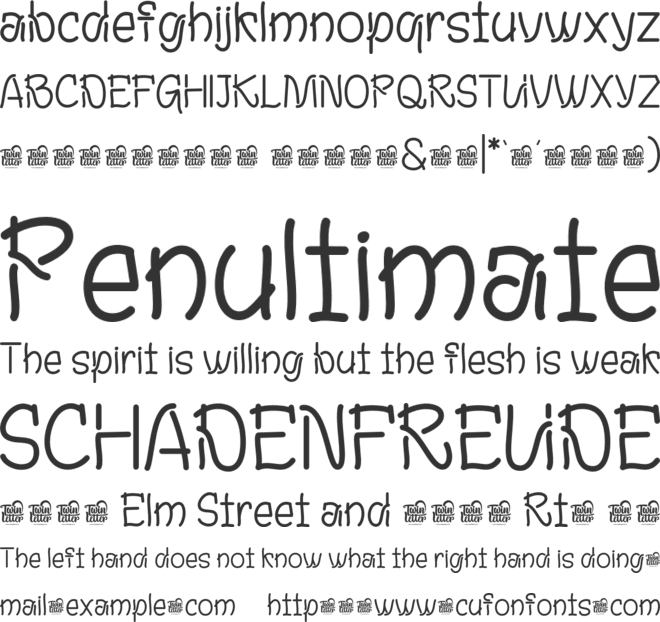 Bagiant Guonk Trial font preview