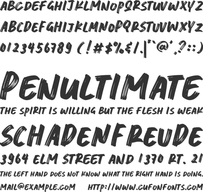 Rock Scratch font preview