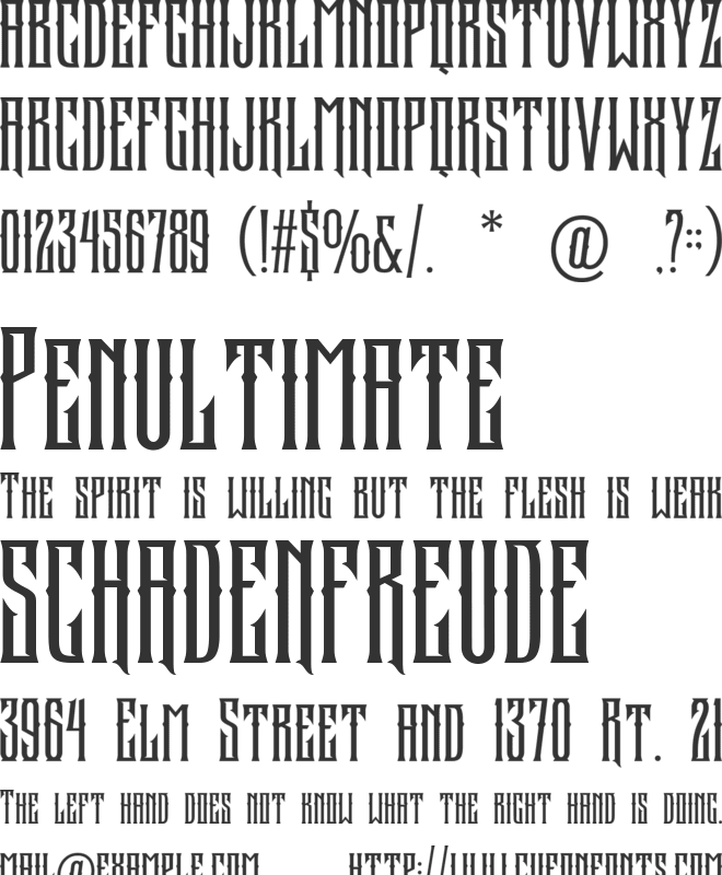 Drackursa font preview