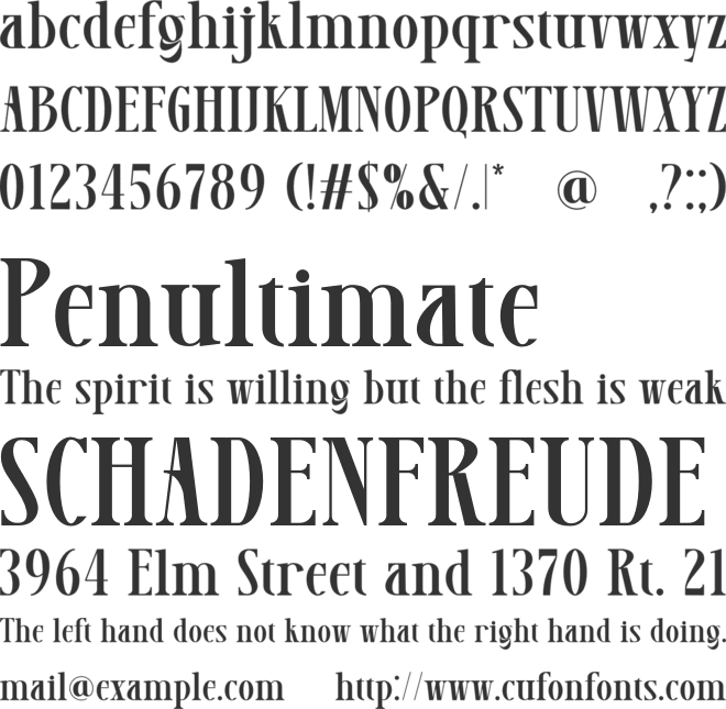 Lamoonze font preview