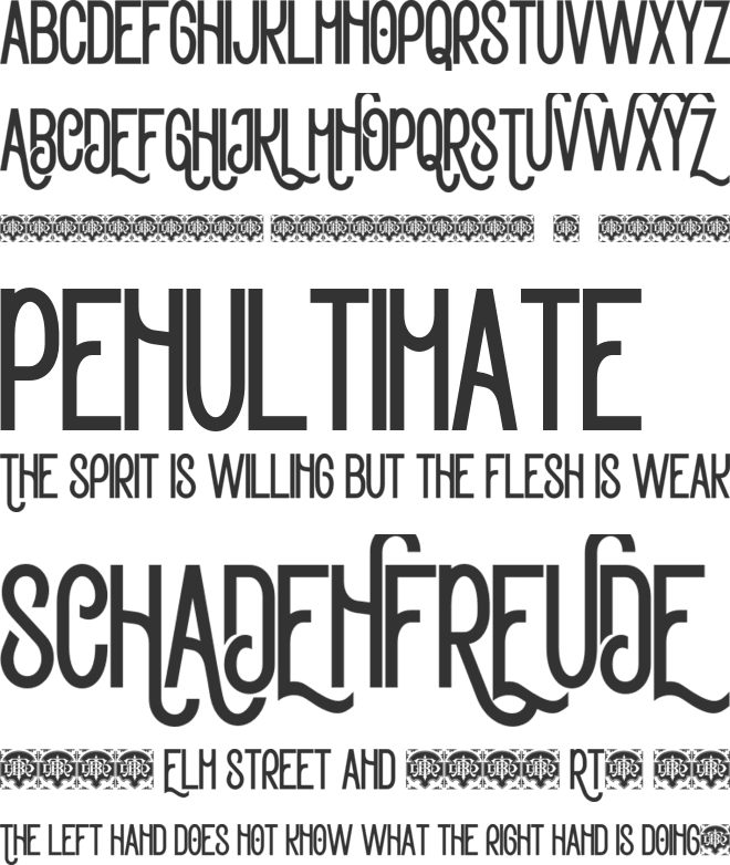 Elvison font preview