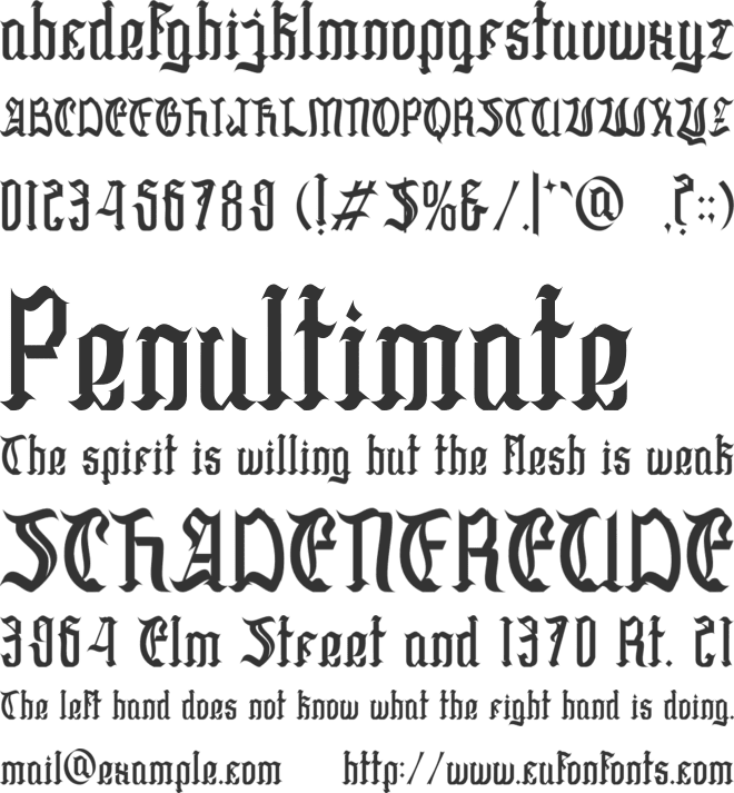 Javier Skull font preview