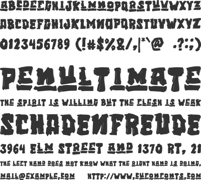 Kroger Doomfied font preview