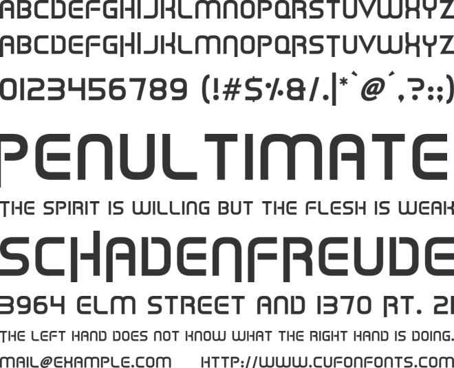 ALIEN CYBERNETICS font preview