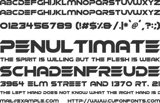 Robot Rocket font preview