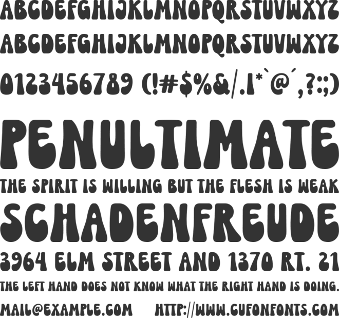 Super Heart font preview