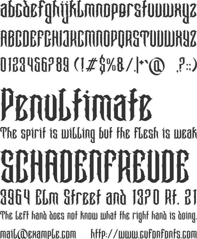 Knighstone font preview