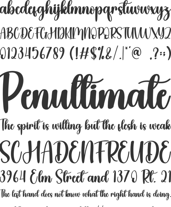 Present Vintage font preview