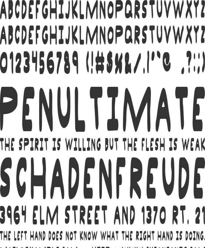 Narrow Mark font preview