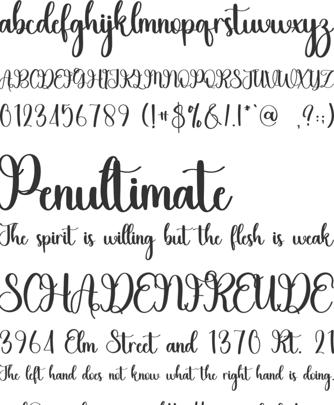 Towel font preview