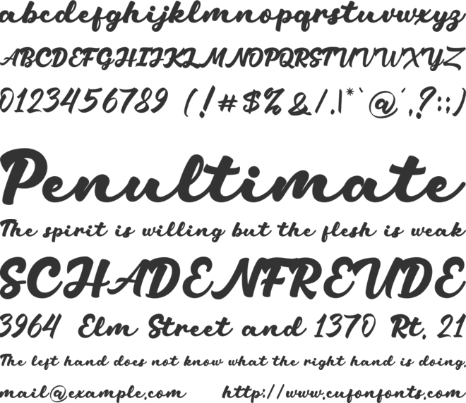 Pancake font preview