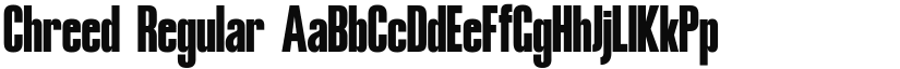 Chreed Regular font