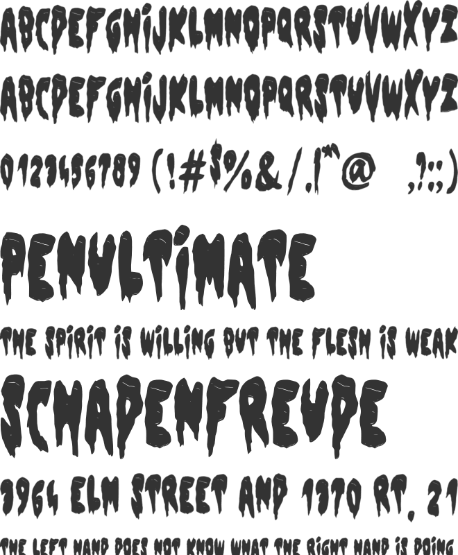 Spyceblood font preview